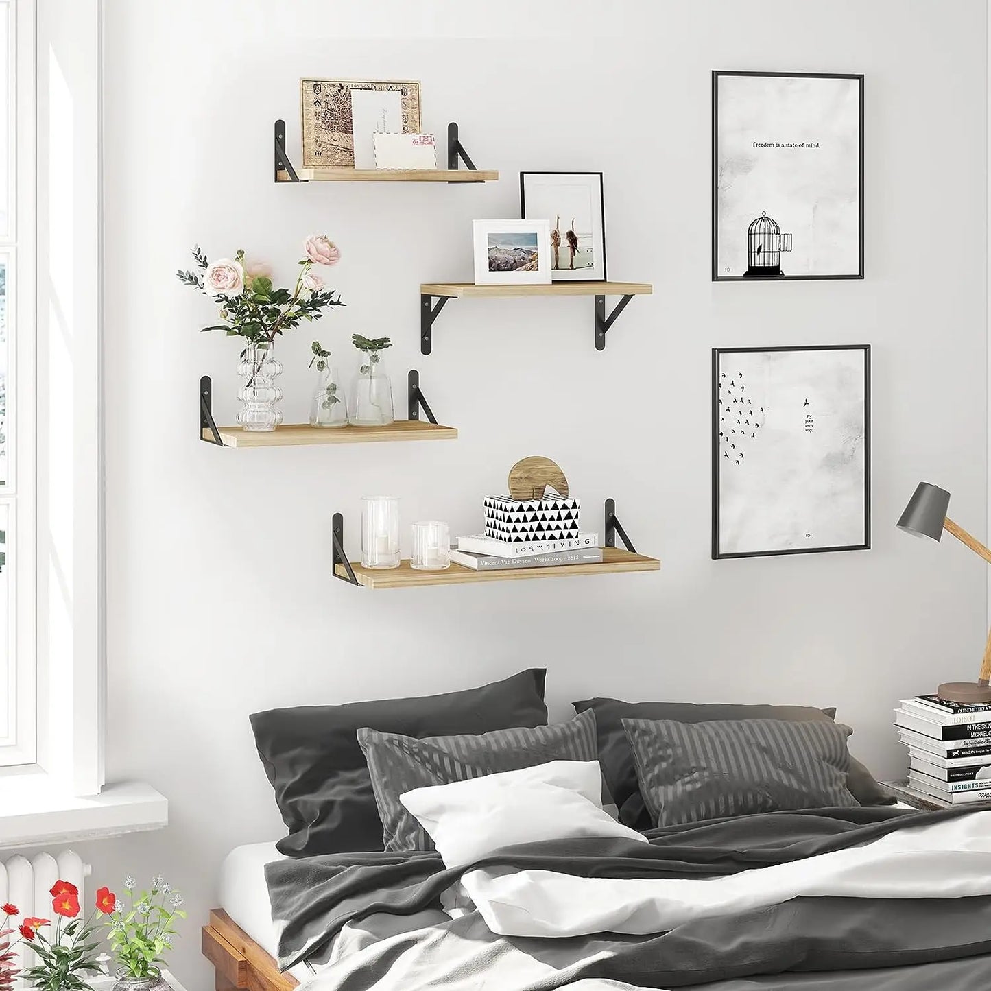 Solid Wood Floating Shelf – Wall Storage & Display